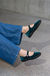Zapatos Geppetto de terciopelo con diseño clásico femenino | Claudia Bertolero