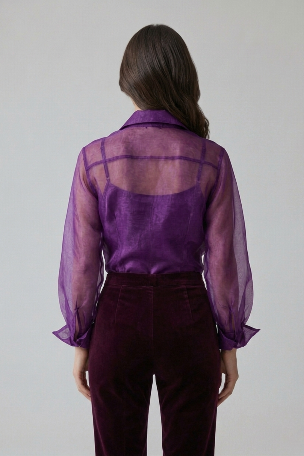 Blusa Silvana de Organza con Top de Seda