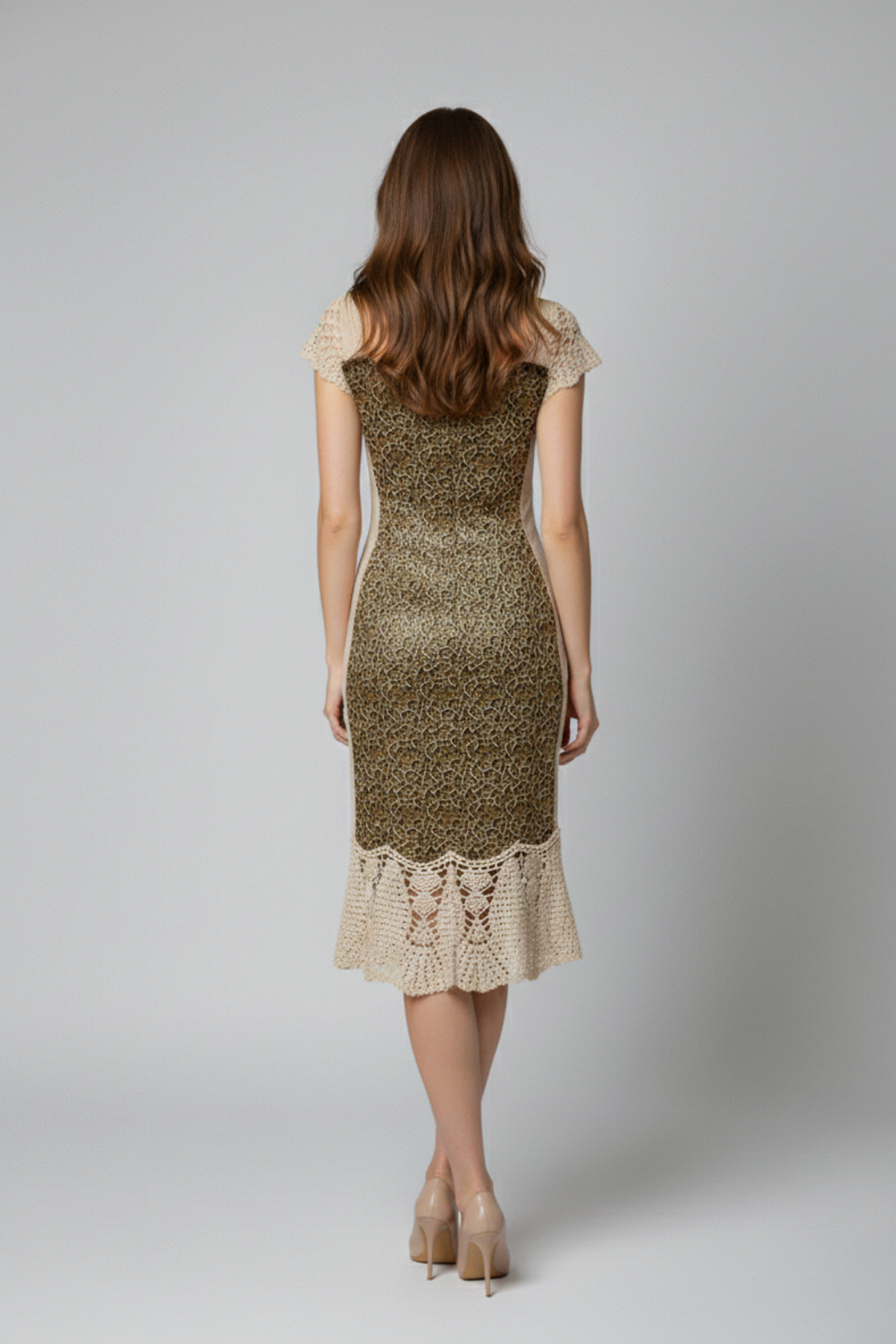 Vestido de Encaje Francés y Textura Bordada | Esperanza