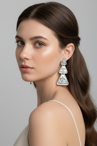 Pendientes 3 Tiempos en Plata 950