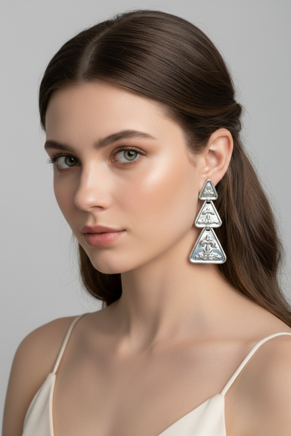 Pendientes 3 Tiempos en Plata 950