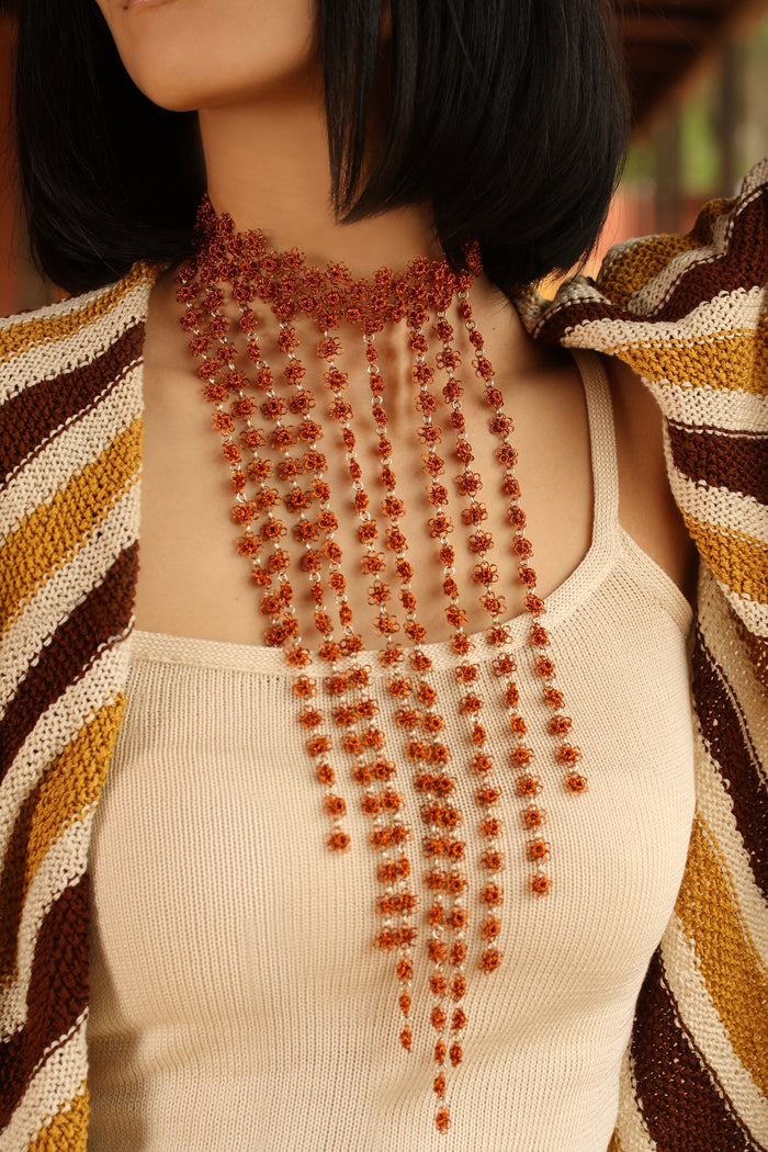 Collar Mi Encanto en Flor de Crochet y Plata 950
