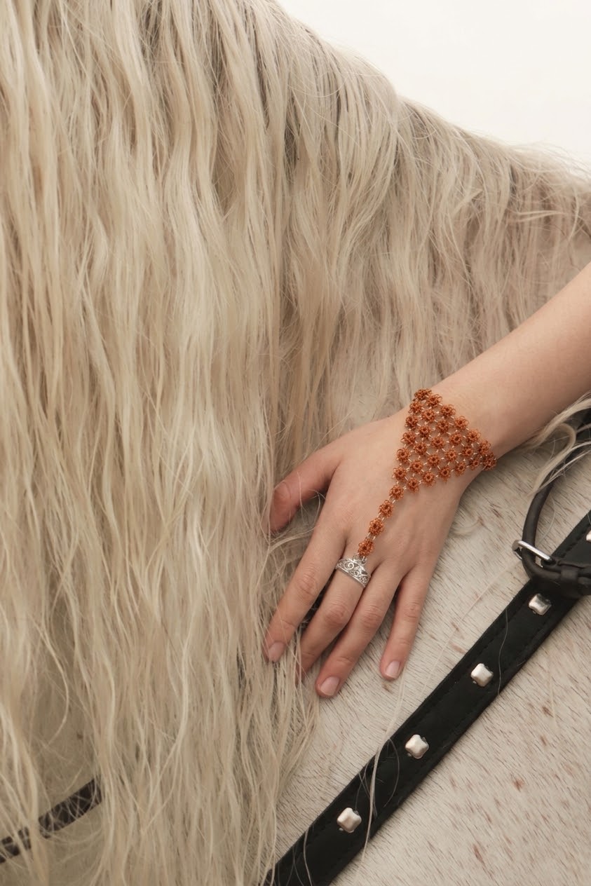 Brazalete Mi Encanto de Flores en Cobre y Plata 950