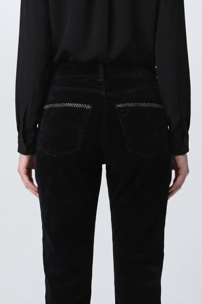 Pantalón de Drill de Terciopelo y Strass | Indómita
