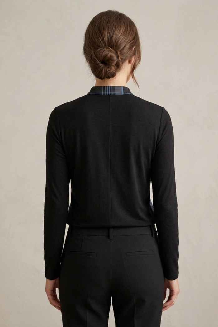 Blusa Renoir de viscosa y frente de gasa