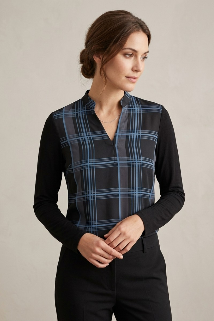 Blusa Renoir de viscosa y frente de gasa
