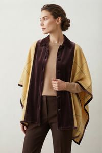 Capa de Alpaca y Terciopelo Marrón | Kenya