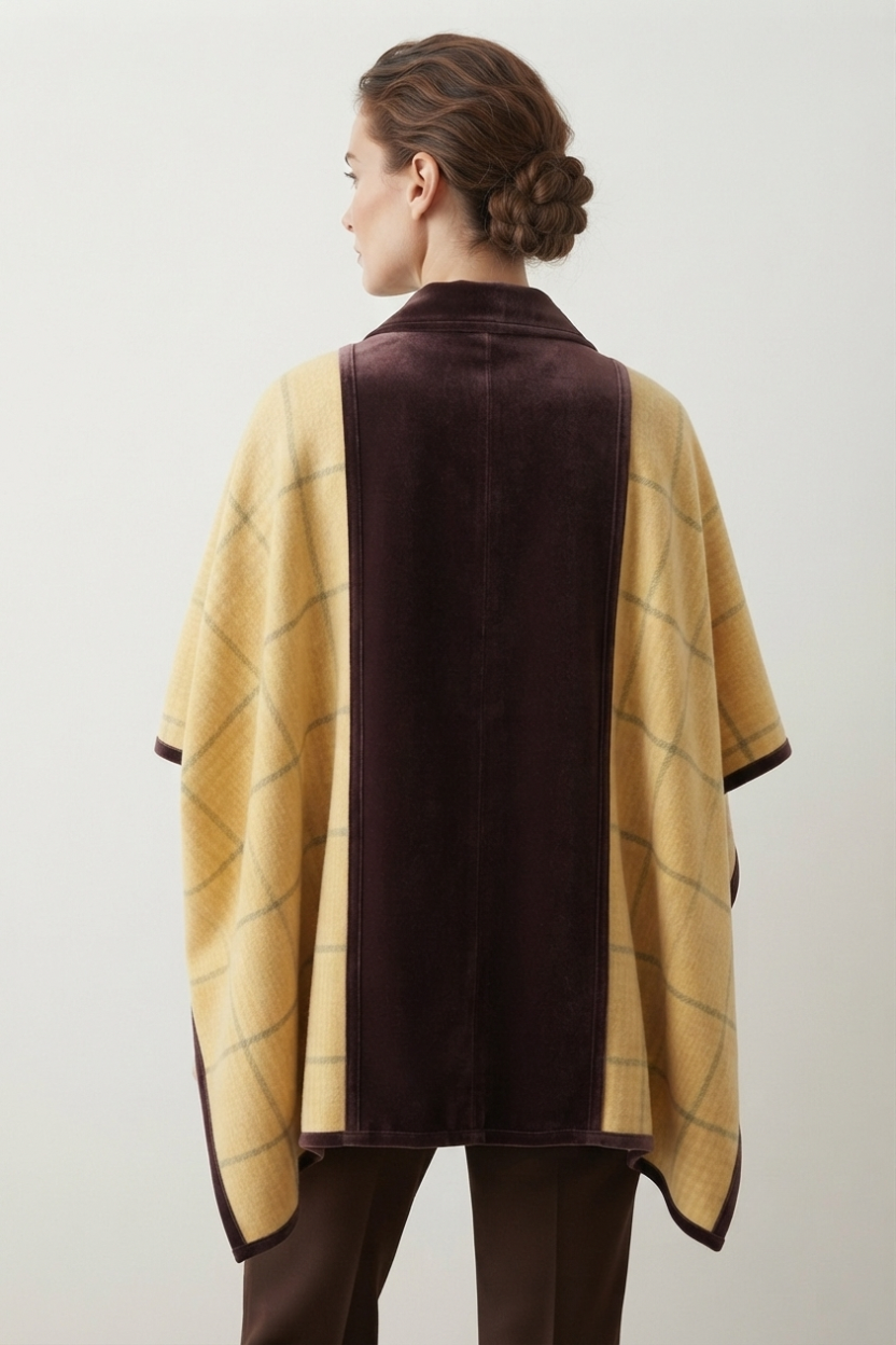 Capa de Alpaca y Terciopelo Marrón | Kenya
