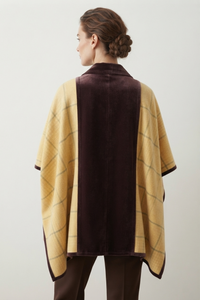Capa de Alpaca y Terciopelo Marrón | Kenya