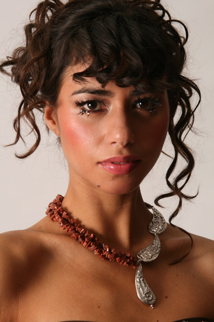Collar en Plata 950 y Piedras Naturales | Laurel